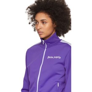 PALM ANGELS PURPLE CLASSIC TRACK JACKET SZ SMALL